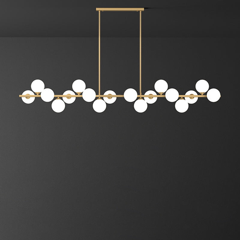 Blossom Slim XL 18 Light 200cm Pendant in Brushed Brass or Black