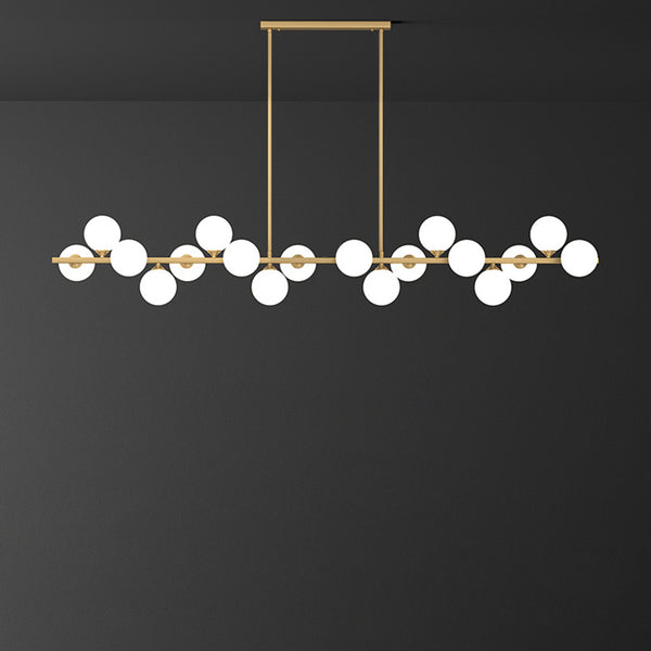 Blossom Slim XL 18 Light 200cm Pendant in Brushed Brass or Black