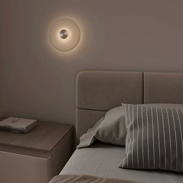Dune Round Wall Light 20cm in Brushed Nickel
