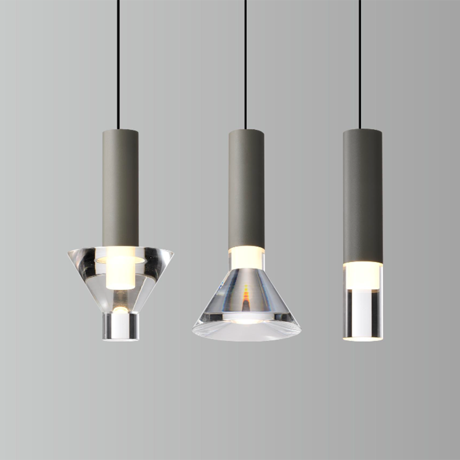 Lifta+2 Clear Modern Pendant 12cm in White