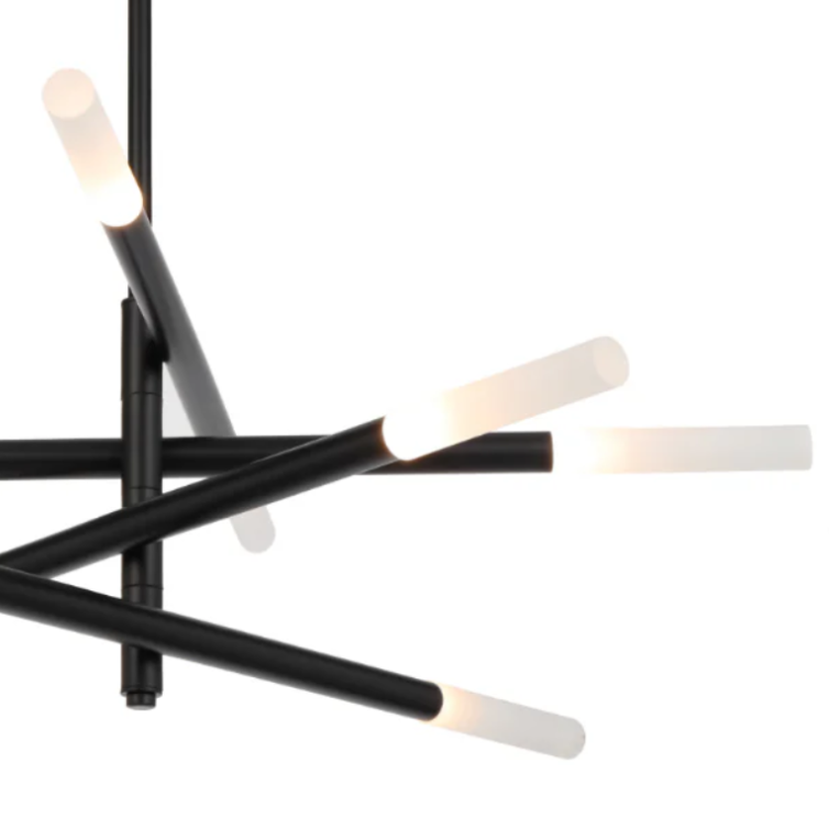 Stella 8 Light 82cm in Brushed Brass & Black