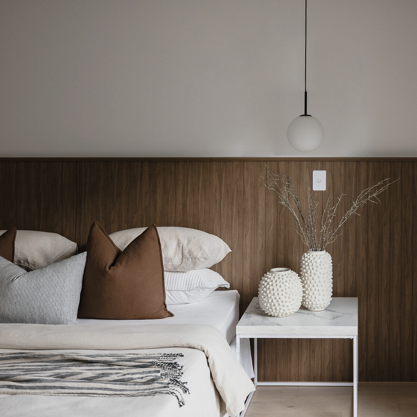 Cruinn Sphere Modern Opal Glass Pendant in Various Sizes