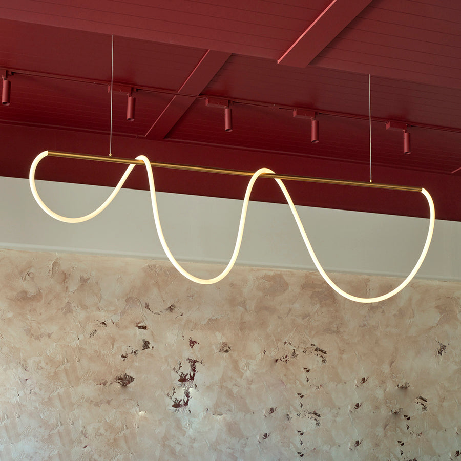 Curl Curl Large Adjustable 200cm Linear Suspension Pendant
