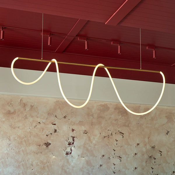 Curl Curl Large Adjustable 200cm Linear Suspension Pendant