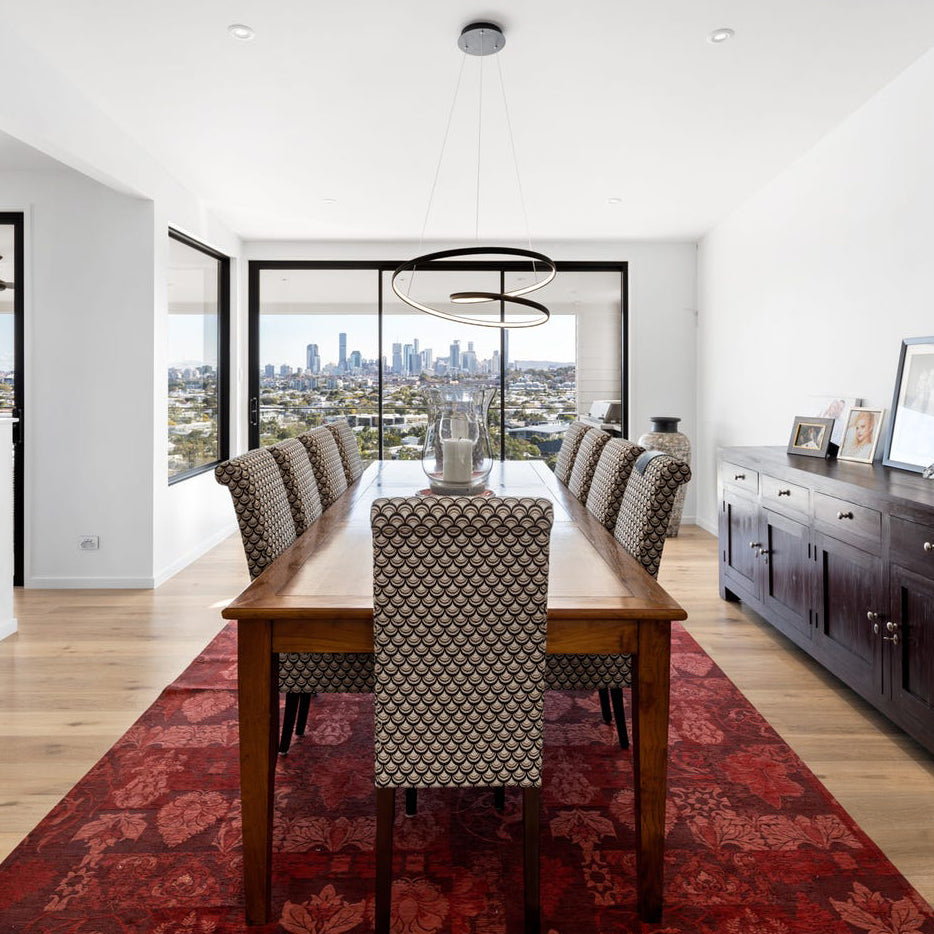 Endless Modern 80cm LED Pendant in Black or White