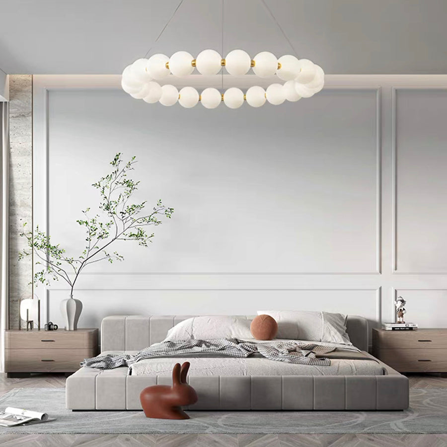 Mysa Modern Opal Glass Halo Pendant 100cm in Various Colours