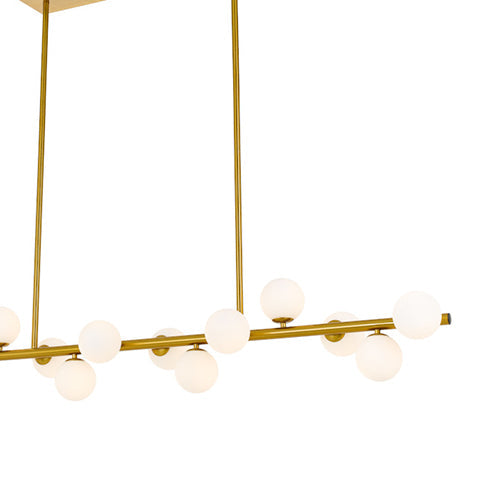 Blossom Slim XL 18 Light 200cm Pendant in Brushed Brass or Black