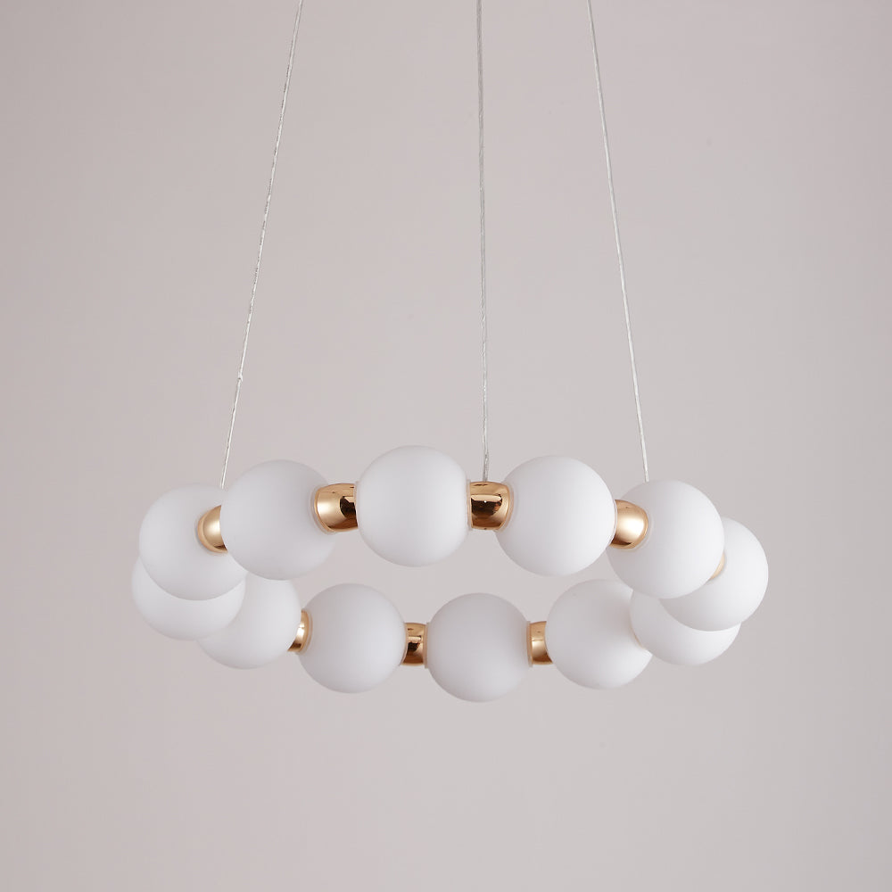 Mysa Modern Opal Glass Halo Pendant 33cm in Various Colours