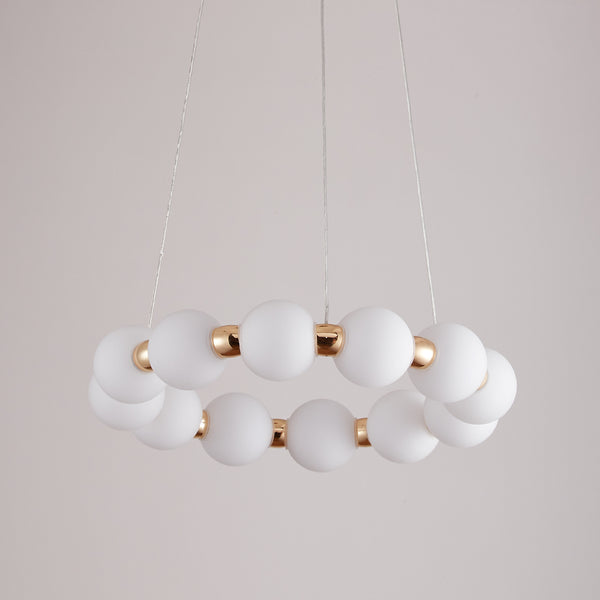 Mysa Modern Opal Glass Halo Pendant 33cm in Various Colours