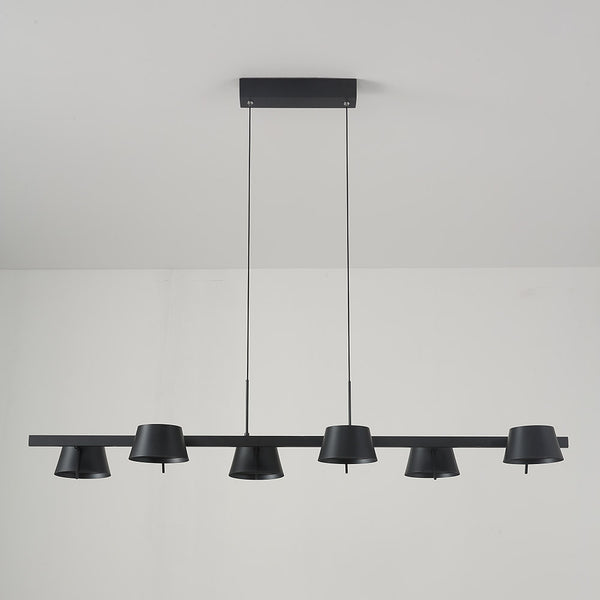 Cantor 6 Light 120cm Linear Pendant in Black