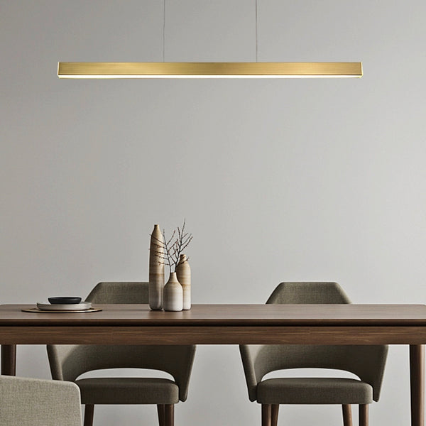 Contenta Smart Modern Brass Linear Pendant in Various Sizes
