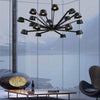 Elation 18 Arm Adjustable Cluster Chandelier in Black