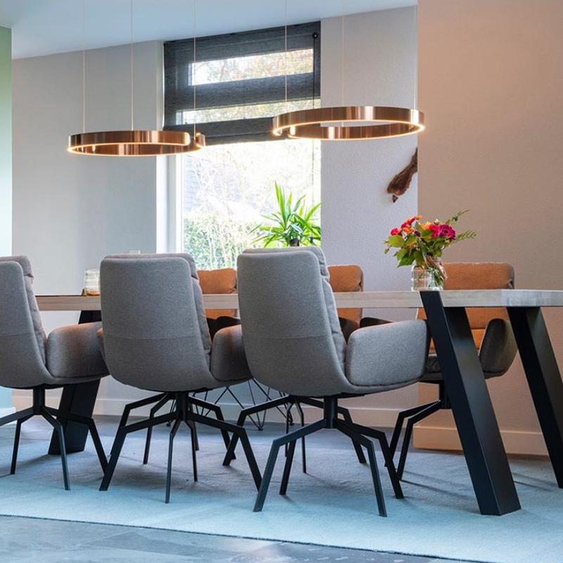 Enso Rose Gold Modern Halo Pendant Light 40cm, 60cm & 80cm