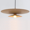 Fluga Wide 50cm Modern Statement Pendant in Black or Brushed Brass
