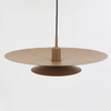 Fluga Wide 50cm Modern Statement Pendant in Black or Brushed Brass
