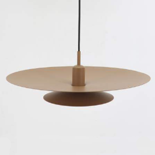 Fluga Wide 50cm Modern Statement Pendant in Black or Brushed Brass