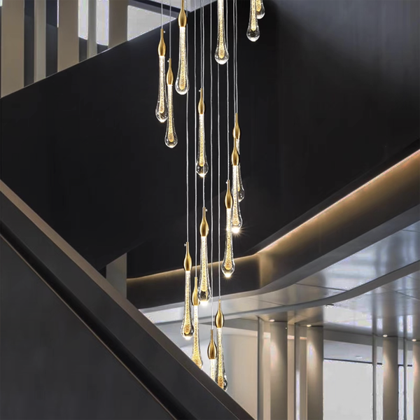 Larme 20 Light Cluster in Brushed Brass