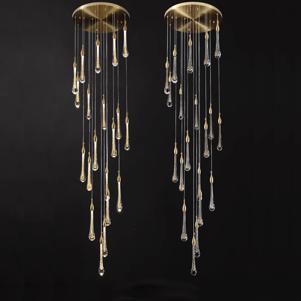 Larme 20 Light Cluster in Brushed Brass