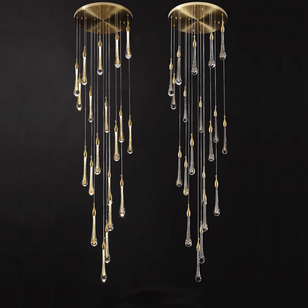 Larme 20 Light Cluster in Brushed Brass