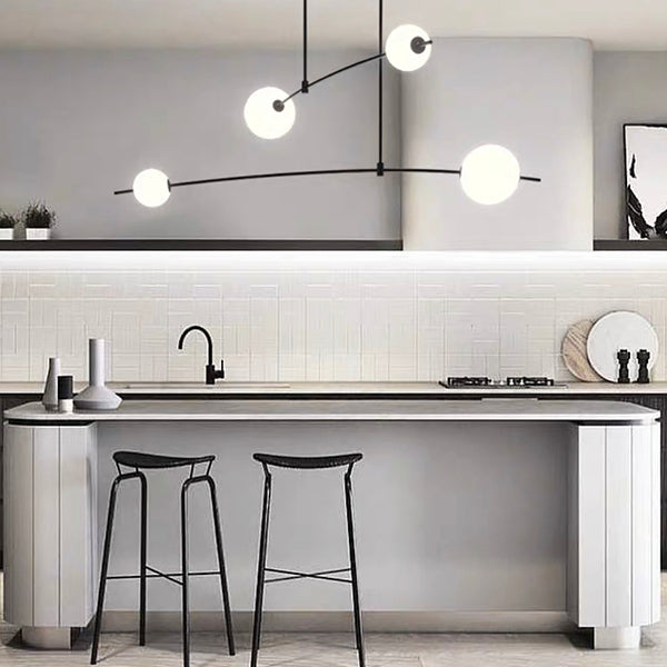 Koola 2 Light Modern Minimalist Pendant in Black