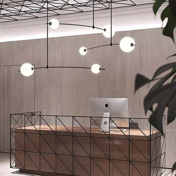 Koola 2 Light Modern Minimalist Pendant in Black