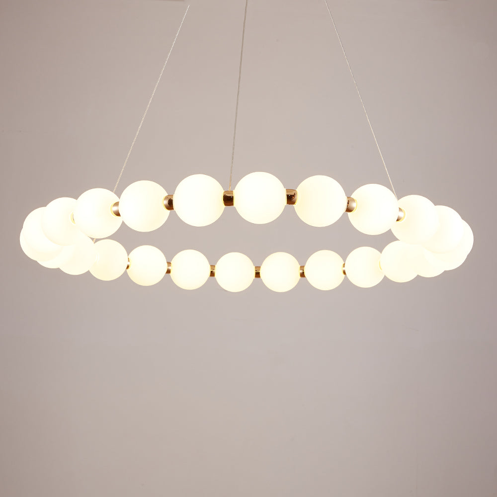 Mysa Modern Opal Glass Halo Pendant 80cm in Various Colours