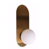 Orbe 13cm Minimalist Wall Light in Black, White & Brass
