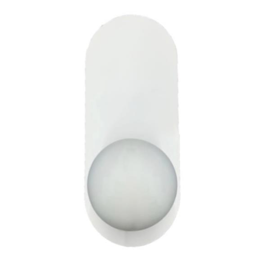 Orbe 13cm Minimalist Wall Light in Black, White & Brass
