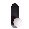 Orbe 13cm Minimalist Wall Light in Black, White & Brass
