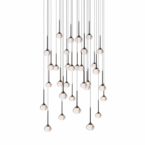 Raindrop Ultra Modern 32 Light Suspension Cluster