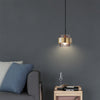 Walter 18cm Gold Modern Pendant with Smoke Glass