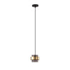 Walter 18cm Gold Modern Pendant with Smoke Glass