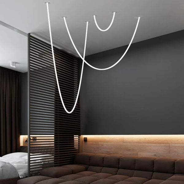 Curl Curl Streak Surface Mounted Suspension Pendant in Various Sizes