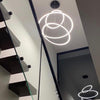 LED black 3 ring light halo pendant modern circular dimmable commercial decorative lighting zlights 2020 contemporary light