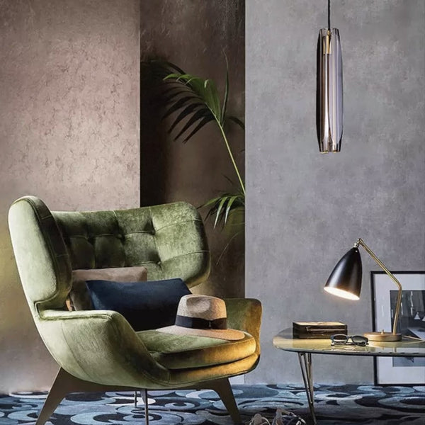 Onyx Slim Glass 7cm Modern Glass Pendant