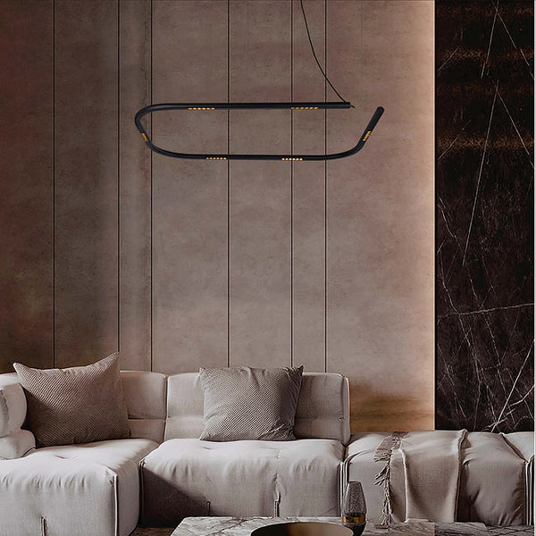 Ligne 120cm Ultra Modern Low Glare Oval Halo in Black, White or Gold