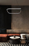 Ligne 75cm Ultra Modern Low Glare Square Halo in Black, White or Gold