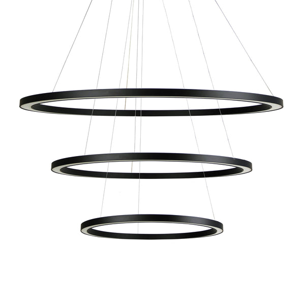Halo II Modern 3 Tiered LED Ring Pendant