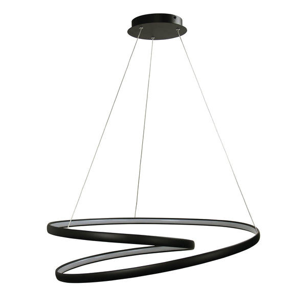 black infinity LED pendant light 80cm modern clean minimalist design sydney australia