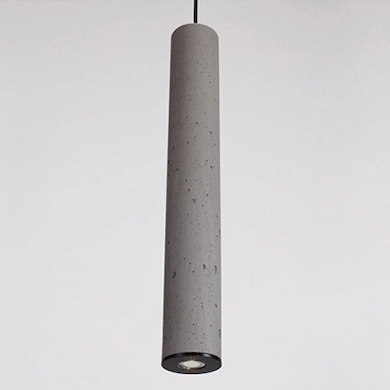 Columna Grey Cement Tube Pendant