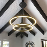 Halo II Modern 2 Tiered Dimmable LED Ring Pendant