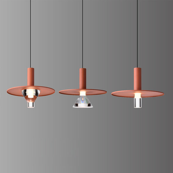 Arriba+2 Clear Modern Pendant 28cm in Various Colours