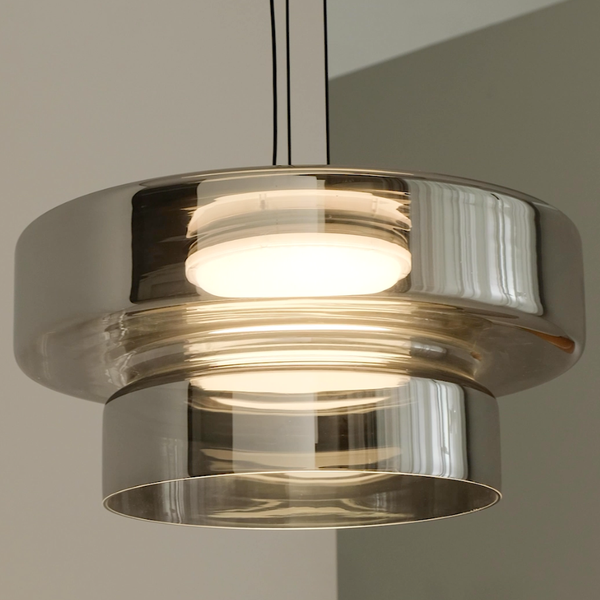 Intim Large 45cm Smoke Glass Pendant