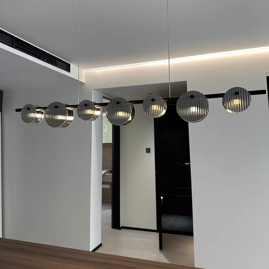 Muto Linear Ripple Glass Pendant 110-170cm