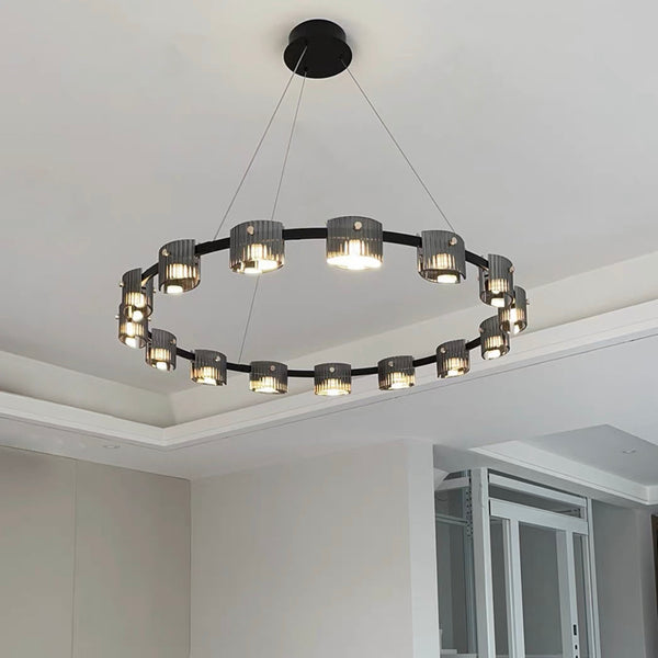 Onda Halo Ripple Glass Pendant in 60-100cm