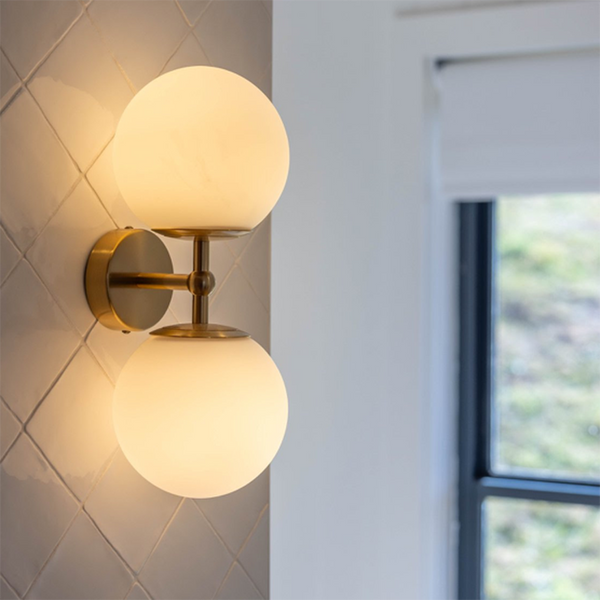 Black top brass sconce