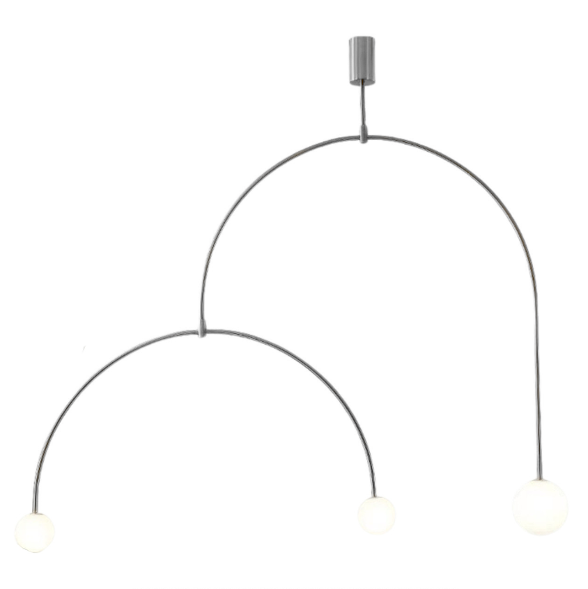 Arched 3 Light Brushed Nickel Pendant