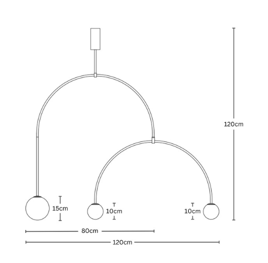 Arched 3 Light Brushed Nickel Pendant