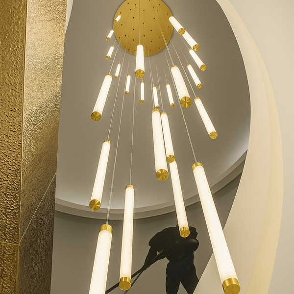 Vetro 26 Light Cluster Brushed Brass