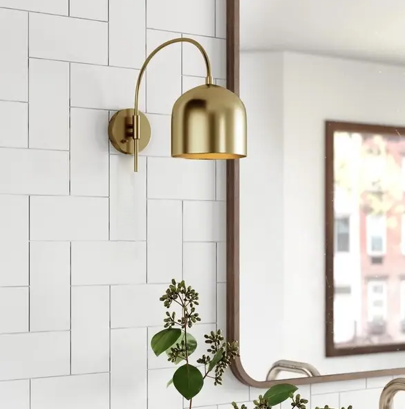 Arte Wall Light 33cm in Brushed Brass E27